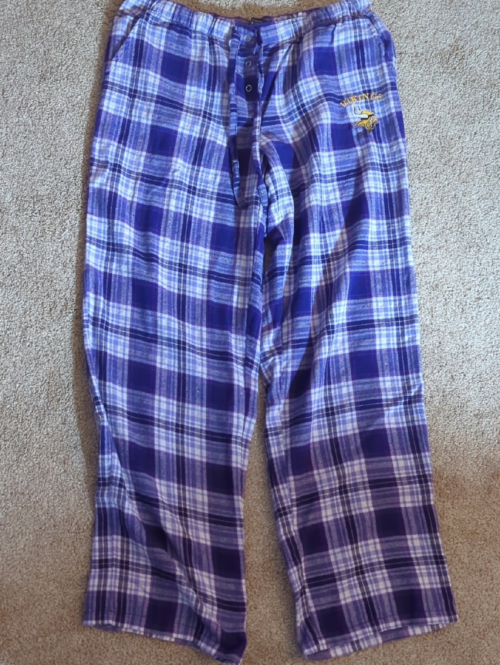 NFL Purple and White Plaid Team Apparel Sleep Pants